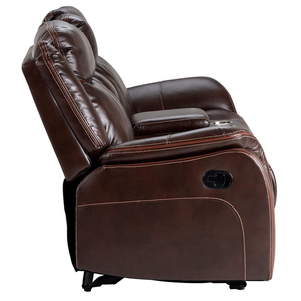 Avant 76" Wide Dual Reclining Rocking Loveseat with Console. Picture 8