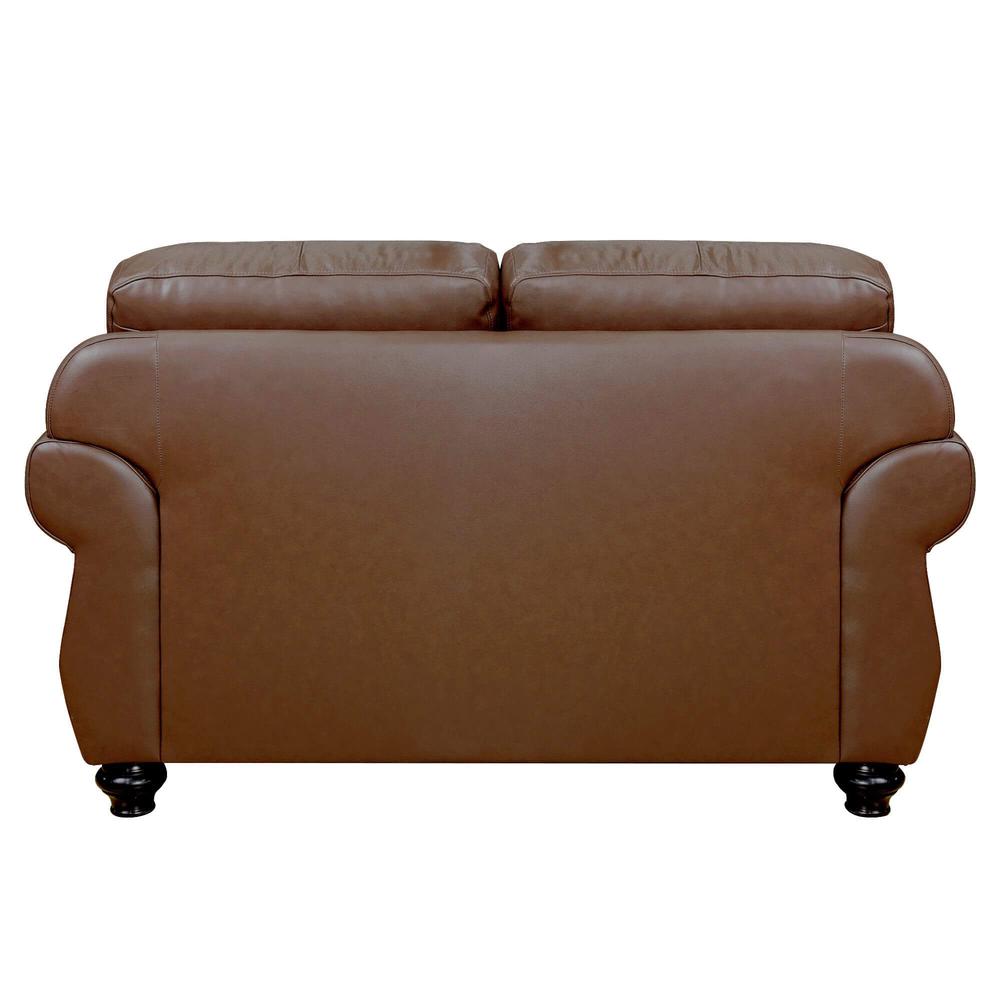 Charleston 63" Wide Top Grain Leather Loveseat. Picture 5