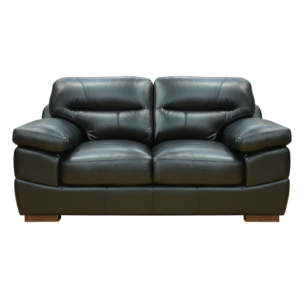 Jayson 73" Wide Top Grain Leather Loveseat. Picture 2
