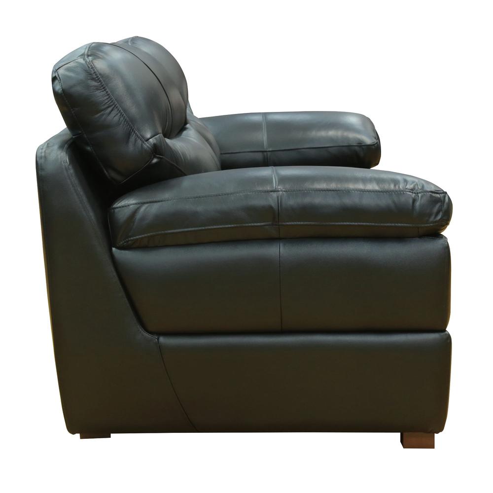 Jayson 73" Wide Top Grain Leather Loveseat. Picture 3