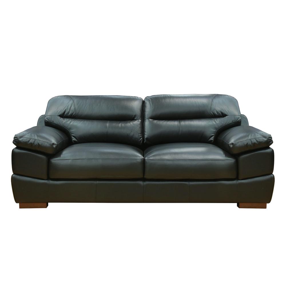 Jayson 89" Wide Top Grain Leather Sofa. Picture 3