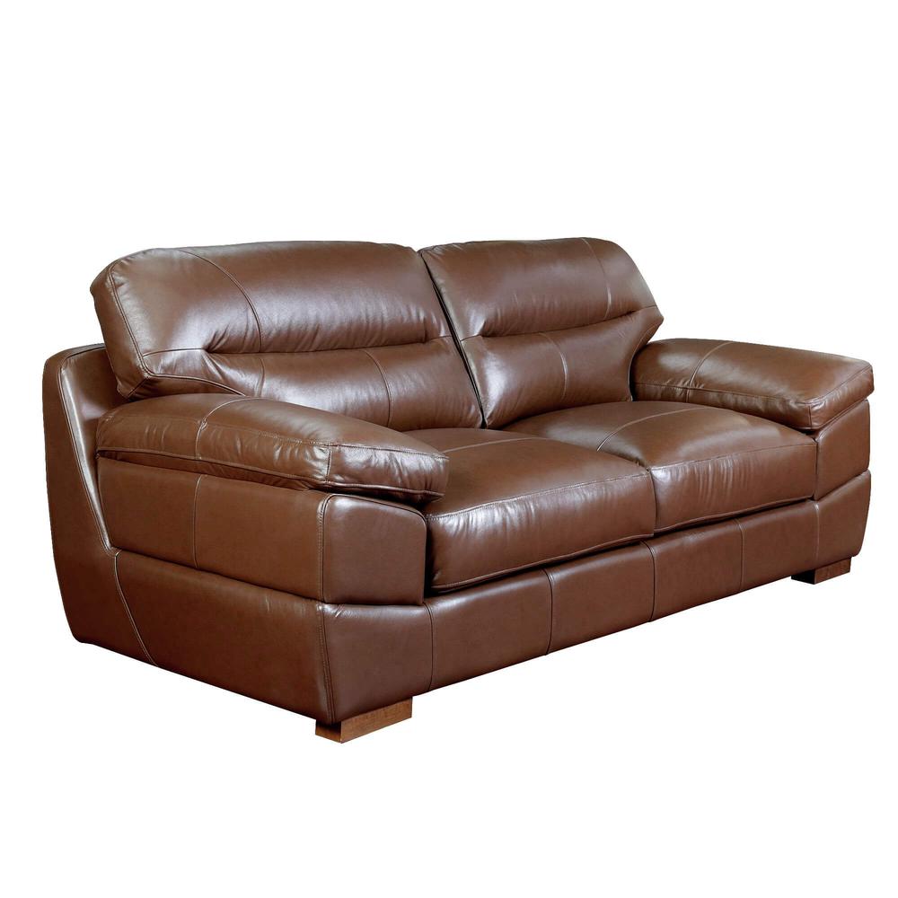 Jayson 89" Wide Top Grain Leather Sofa. Picture 5