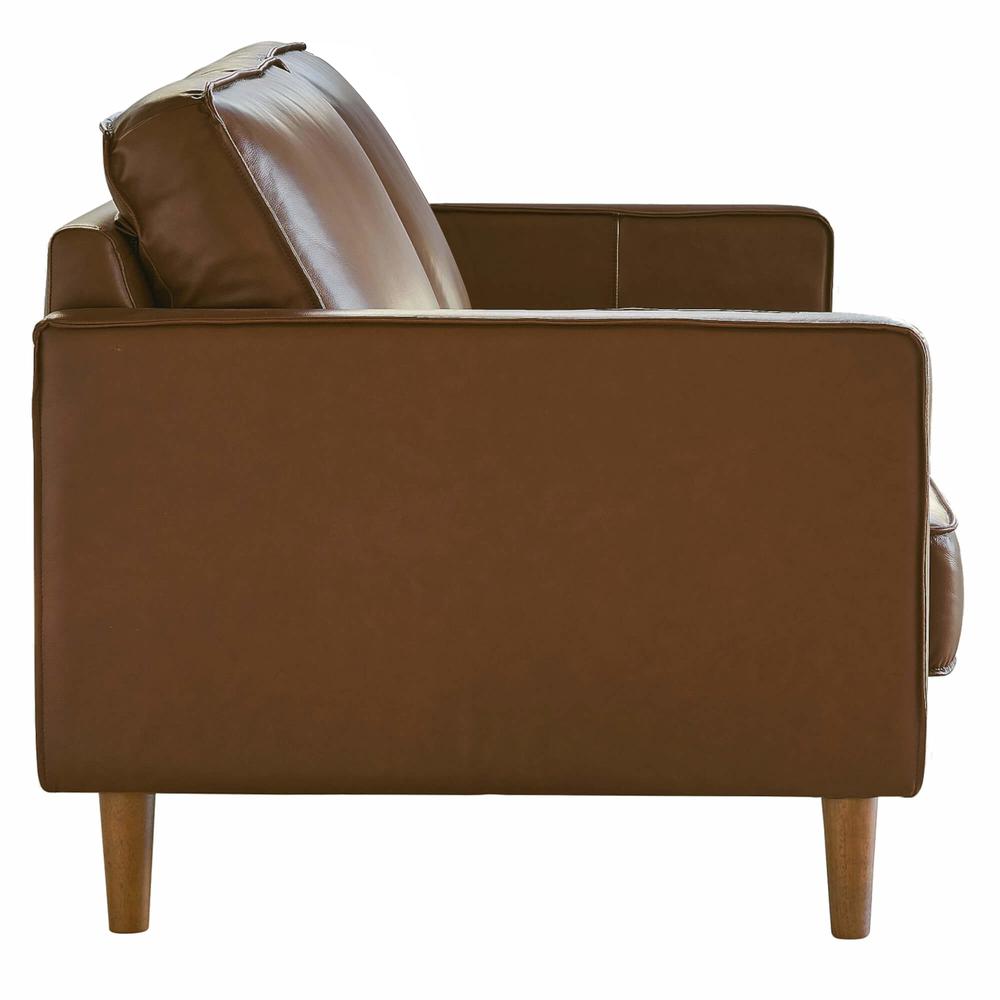 Prelude 55" Wide Top Grain Leather Loveseat. Picture 4