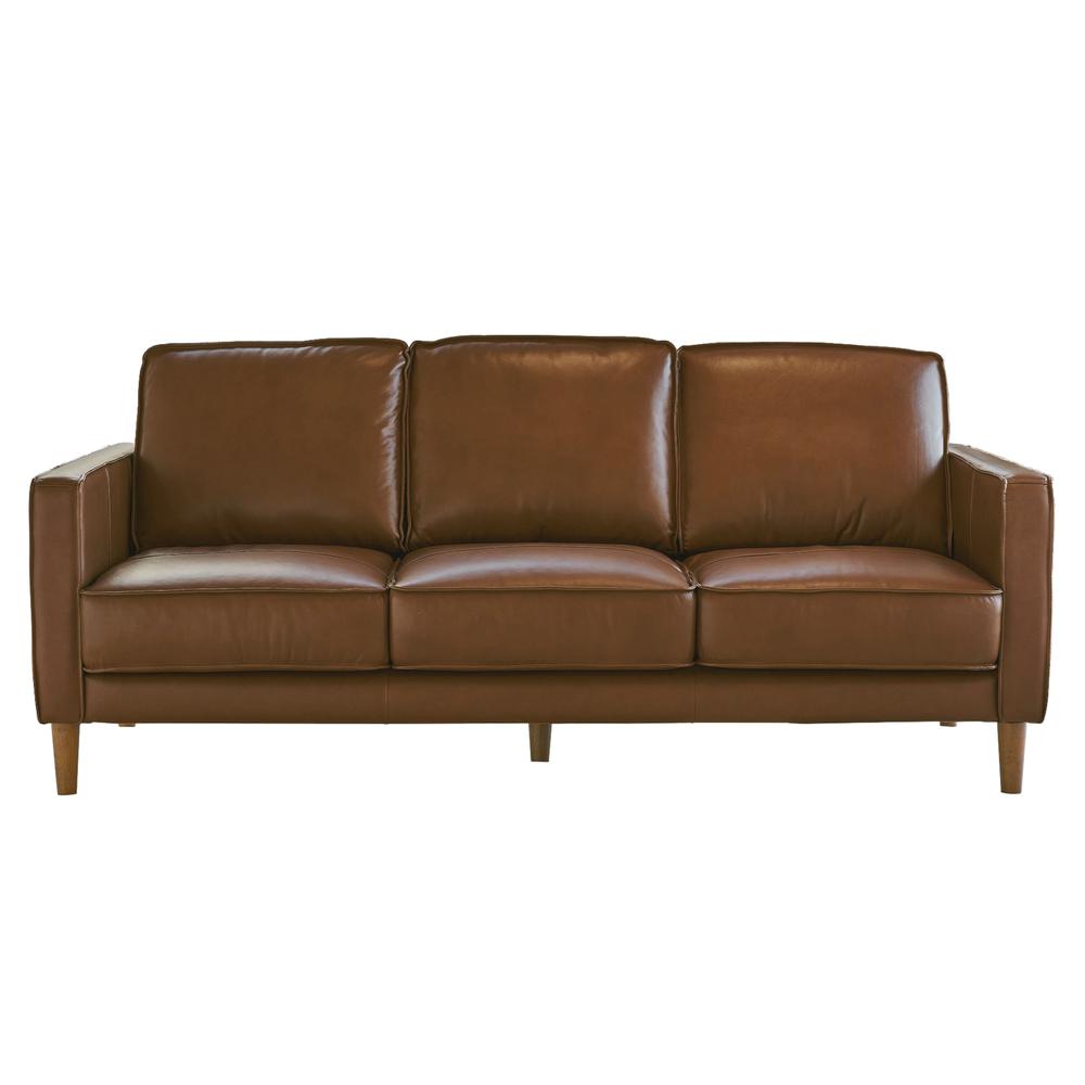 Prelude 79" Wide Top Grain Leather Sofa. Picture 2