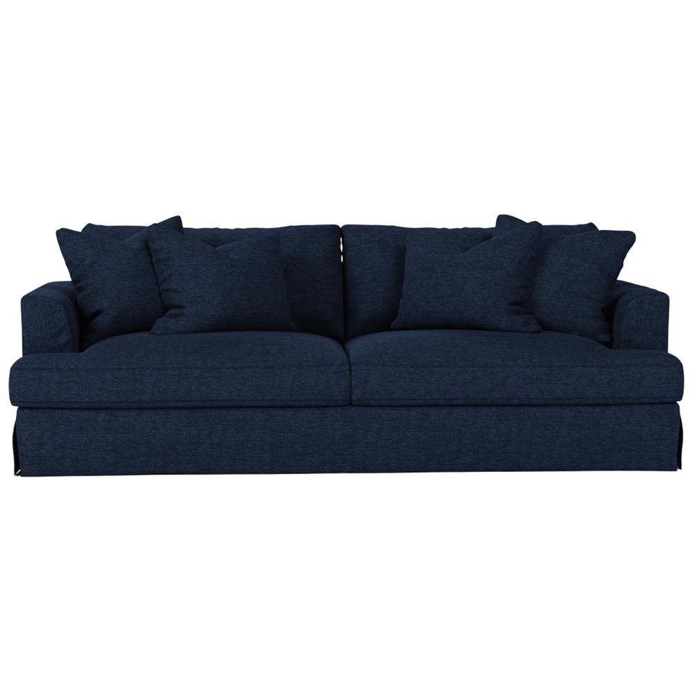 Newport Slipcovered Recessed Fin Arm 94" Sofa. Picture 2