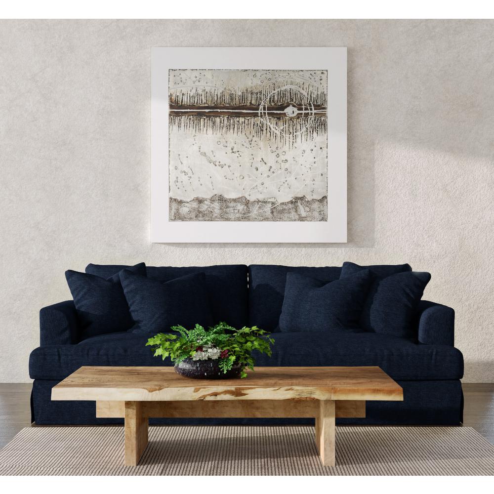 Newport Slipcovered Recessed Fin Arm 94" Sofa. Picture 5