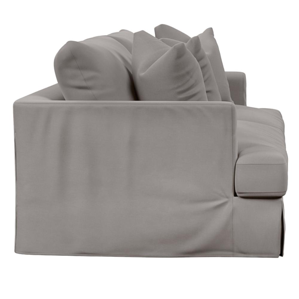 Newport Slipcovered Recessed Fin Arm 94" Sofa. Picture 3