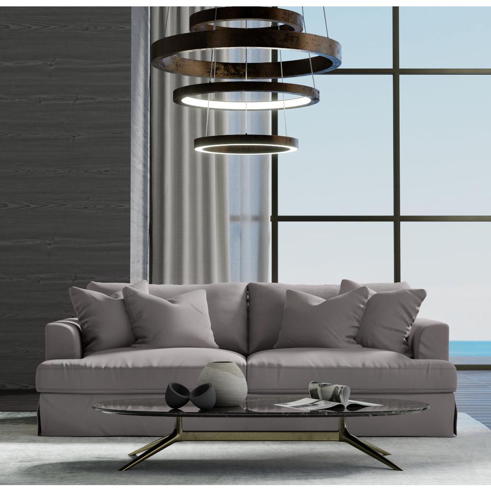 Newport Slipcovered Recessed Fin Arm 94" Sofa. Picture 6