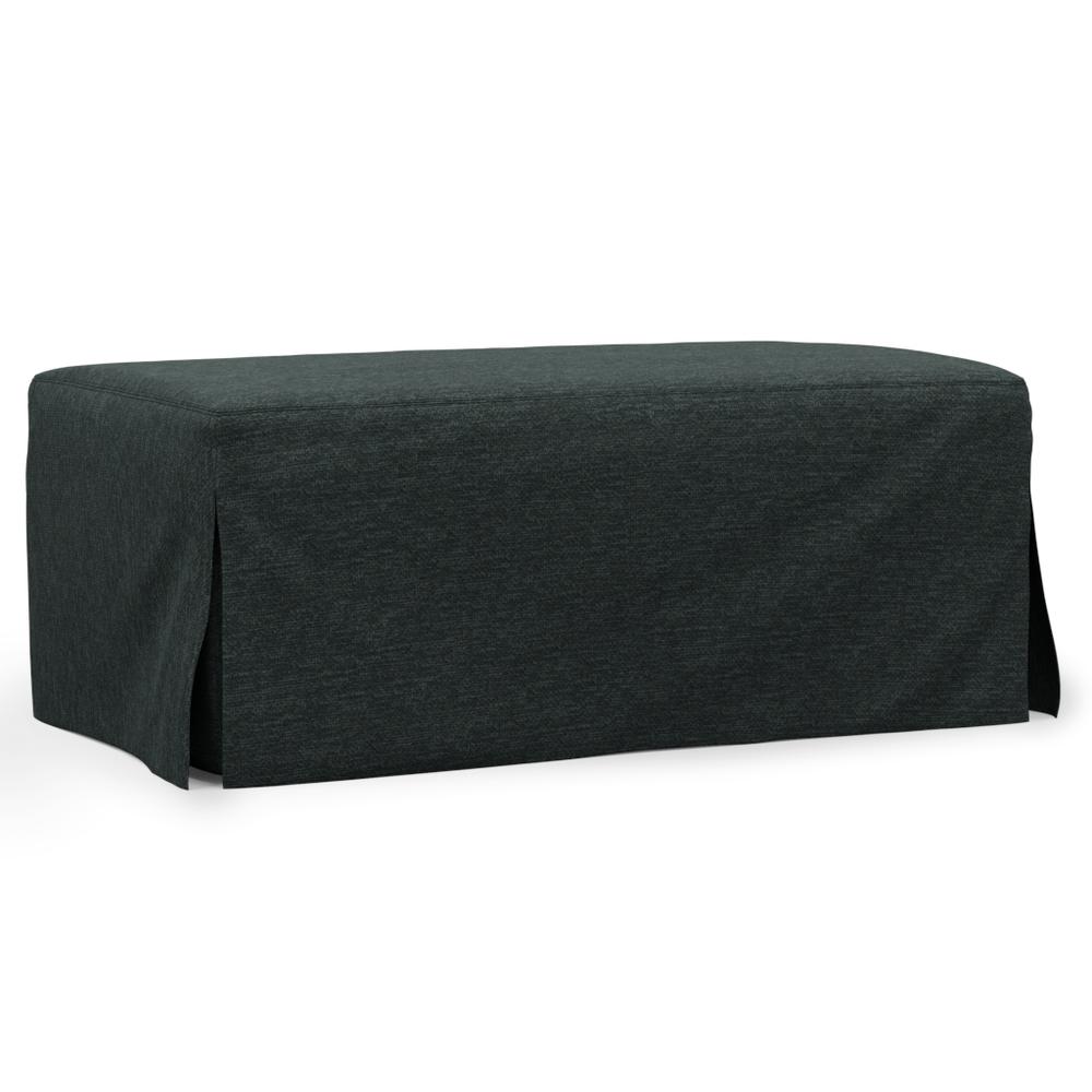 Newport Slipcovered 44" Wide Ottoman. Picture 3