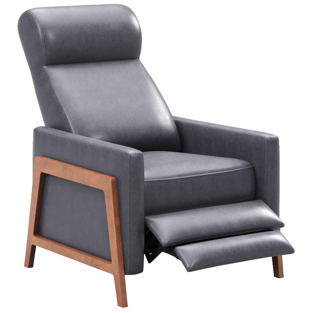 Edge Pushback Leather Recliner. Picture 1