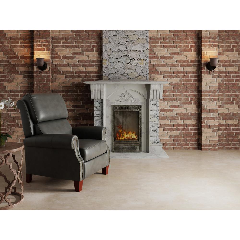 Alexander Pushback Leather Recliner. Picture 3
