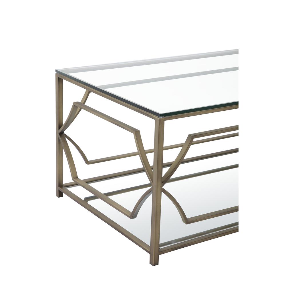 Edward Rectangular Coffee Table Brass. Picture 4