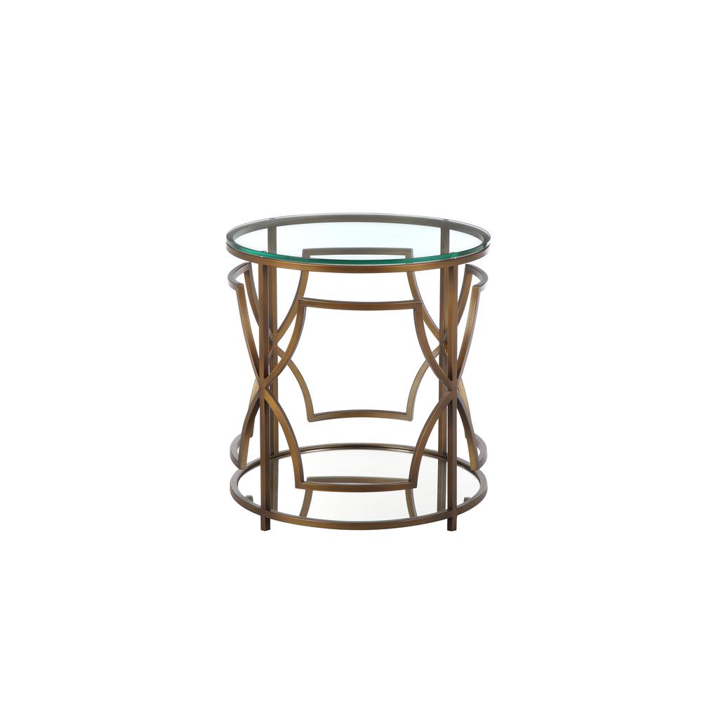 Edward Round Side Table Brass. Picture 1