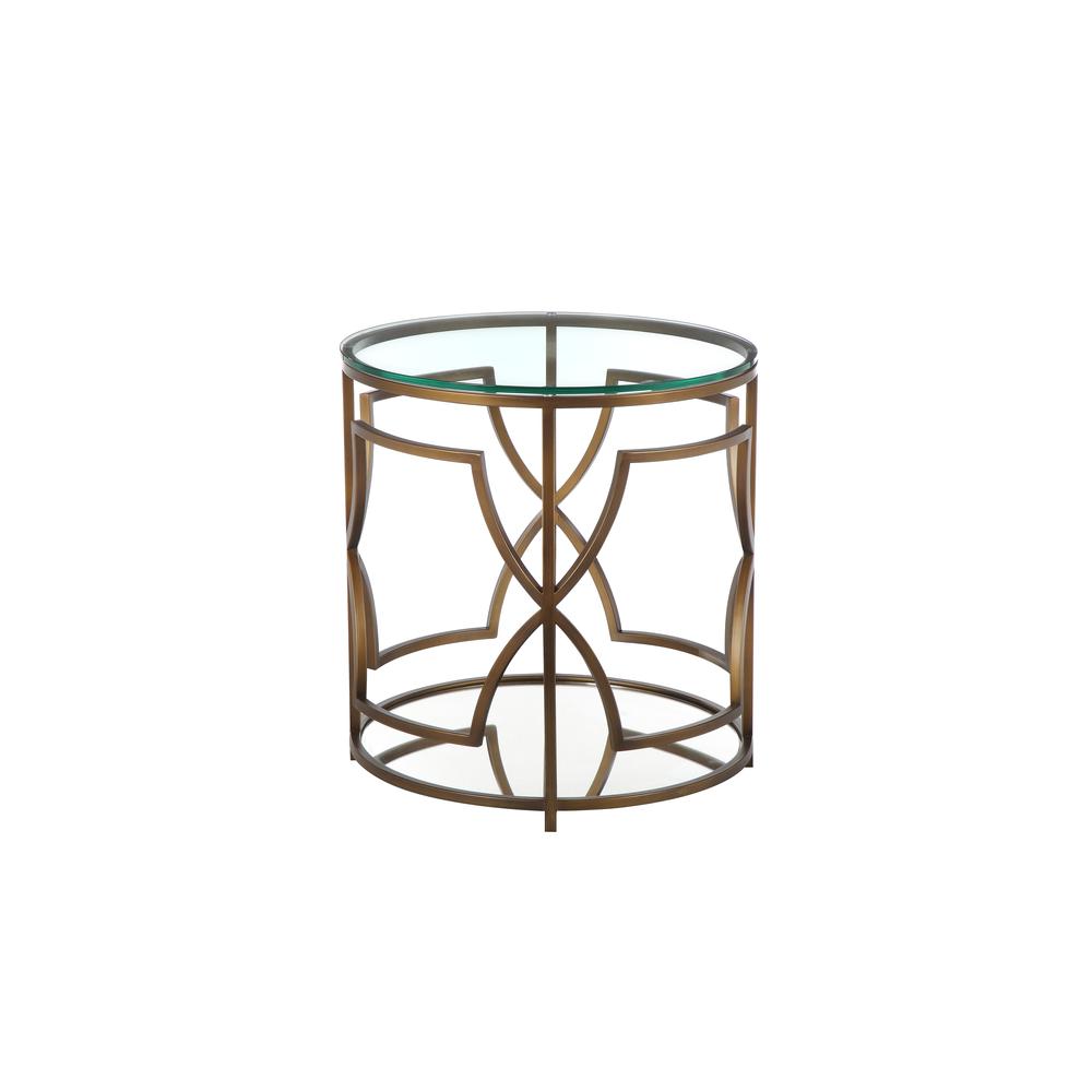 Edward Round Side Table Brass. Picture 2