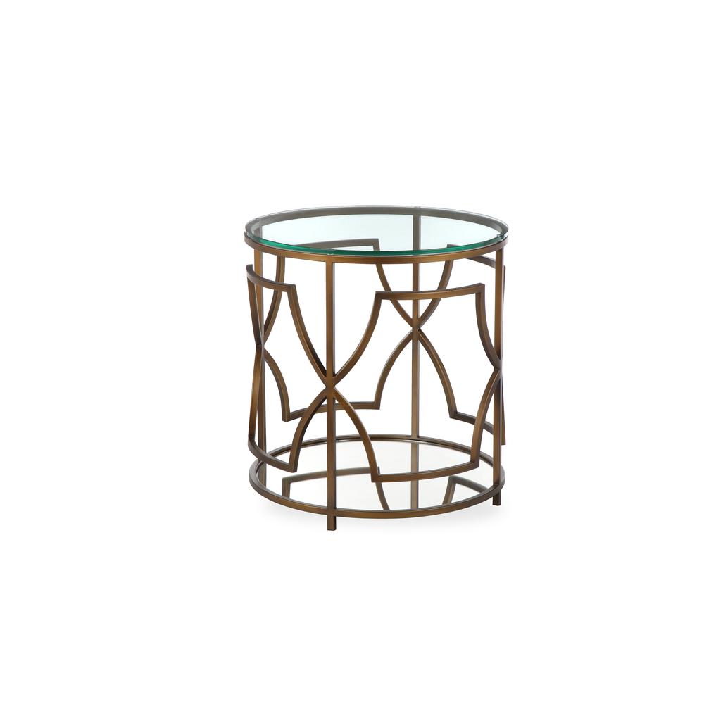 Edward Round Side Table Brass. Picture 3