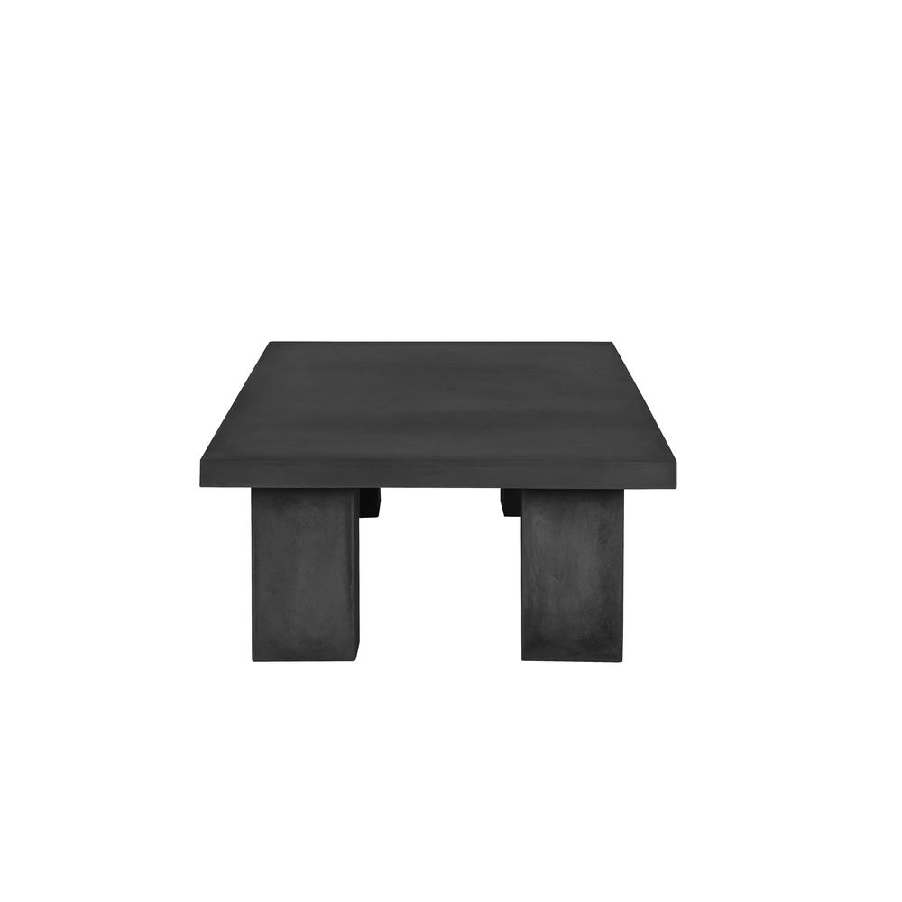 Ella Rectangle Coffee Table Large In Black Concrete. Picture 3