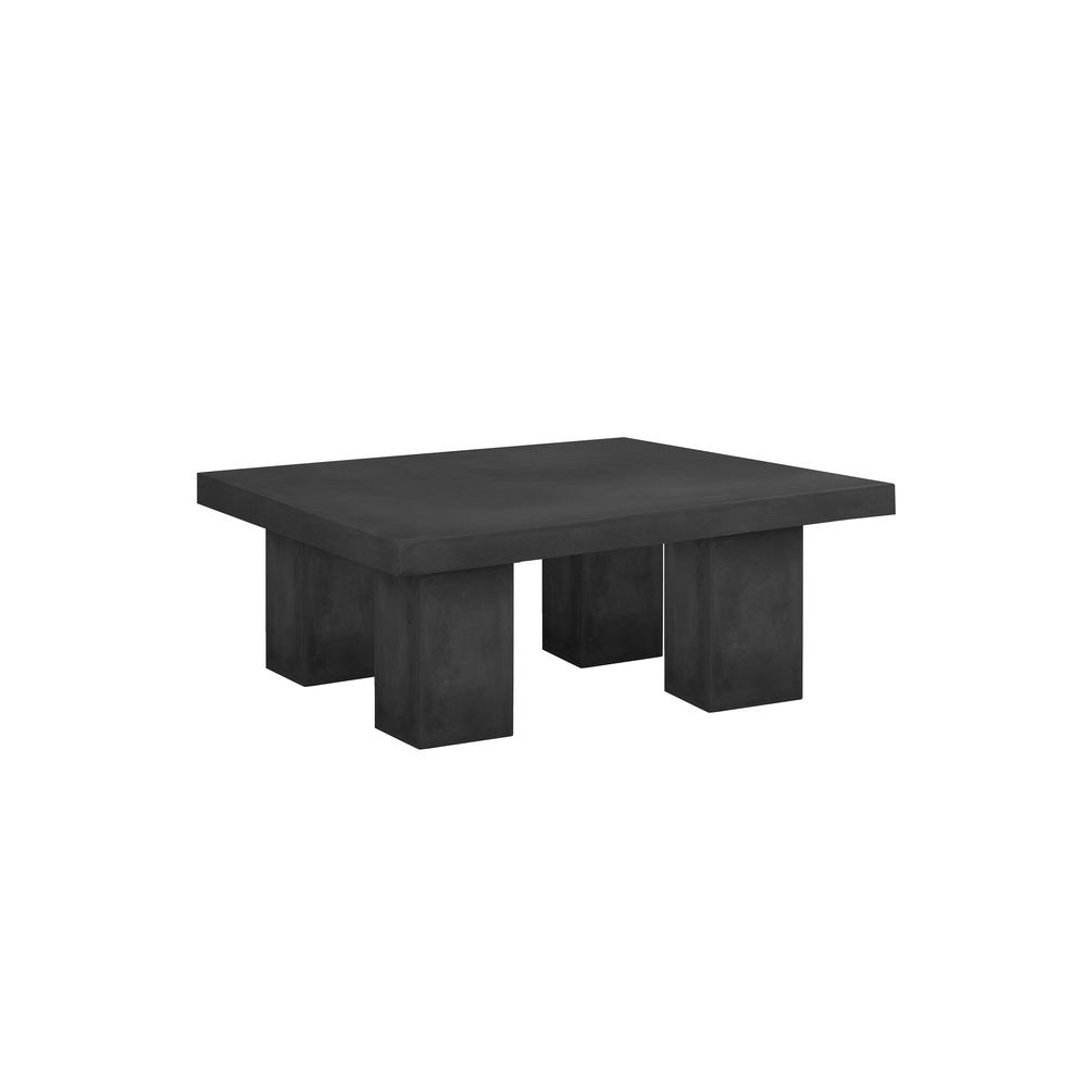 Ella Square Coffee Table Small In Black Concrete. Picture 1