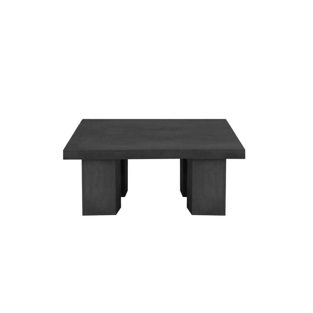 Ella Square Coffee Table Small In Black Concrete. Picture 2