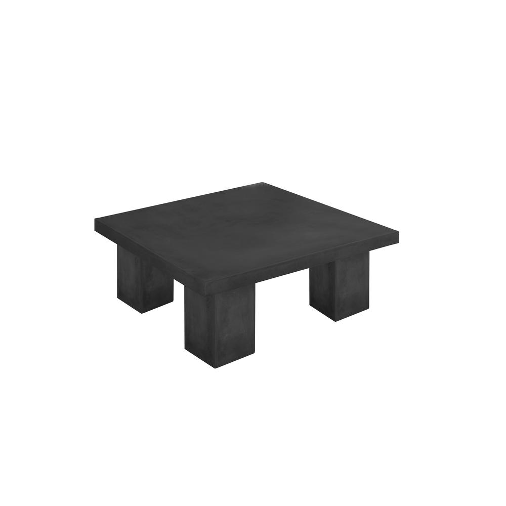 Ella Square Coffee Table Small In Black Concrete. Picture 3
