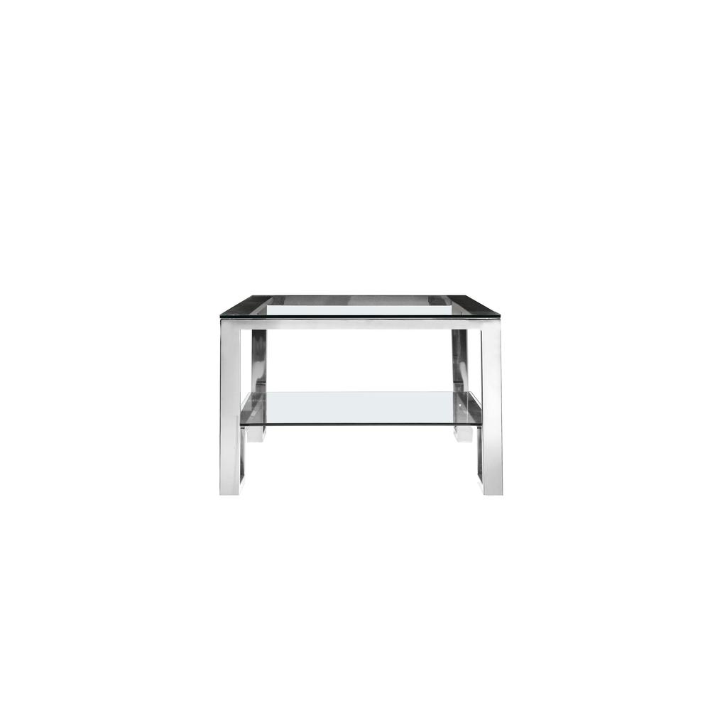 Laurence Coffee Table Long High Polish Steel. Picture 3