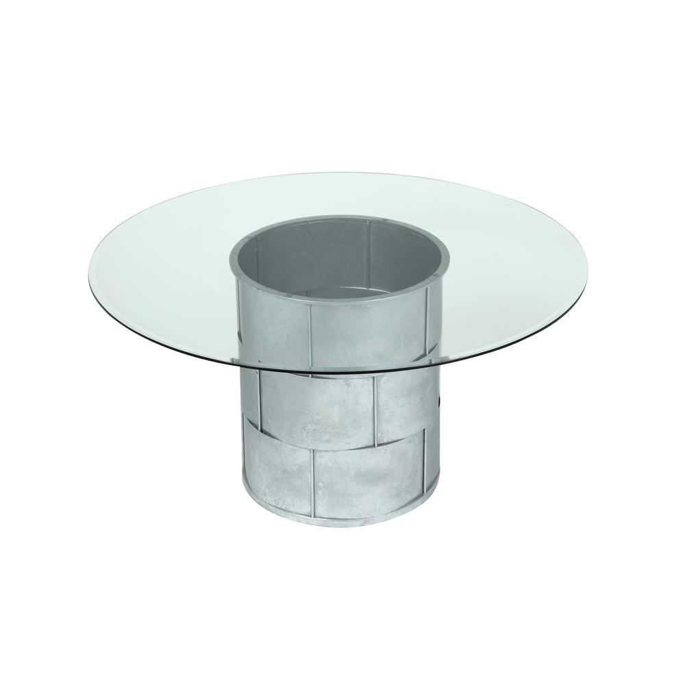 Margot Dining Table In Silver Leaf. Picture 1