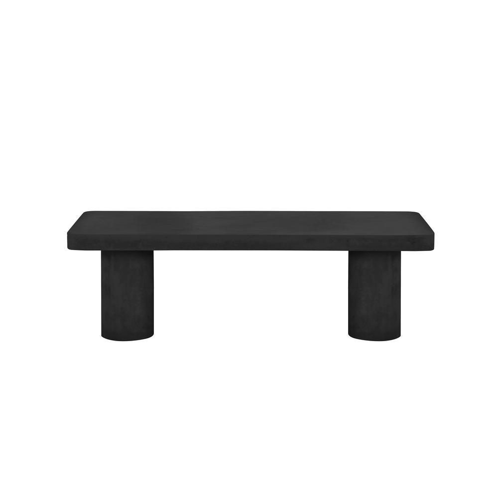 Nat Bench Large In Black Concrete. Picture 1