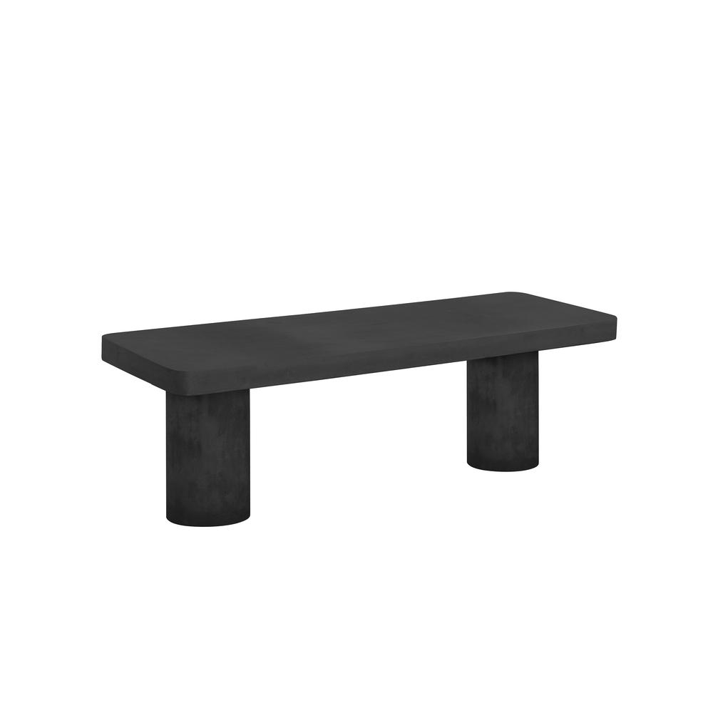 Nat Bench Large In Black Concrete. Picture 2