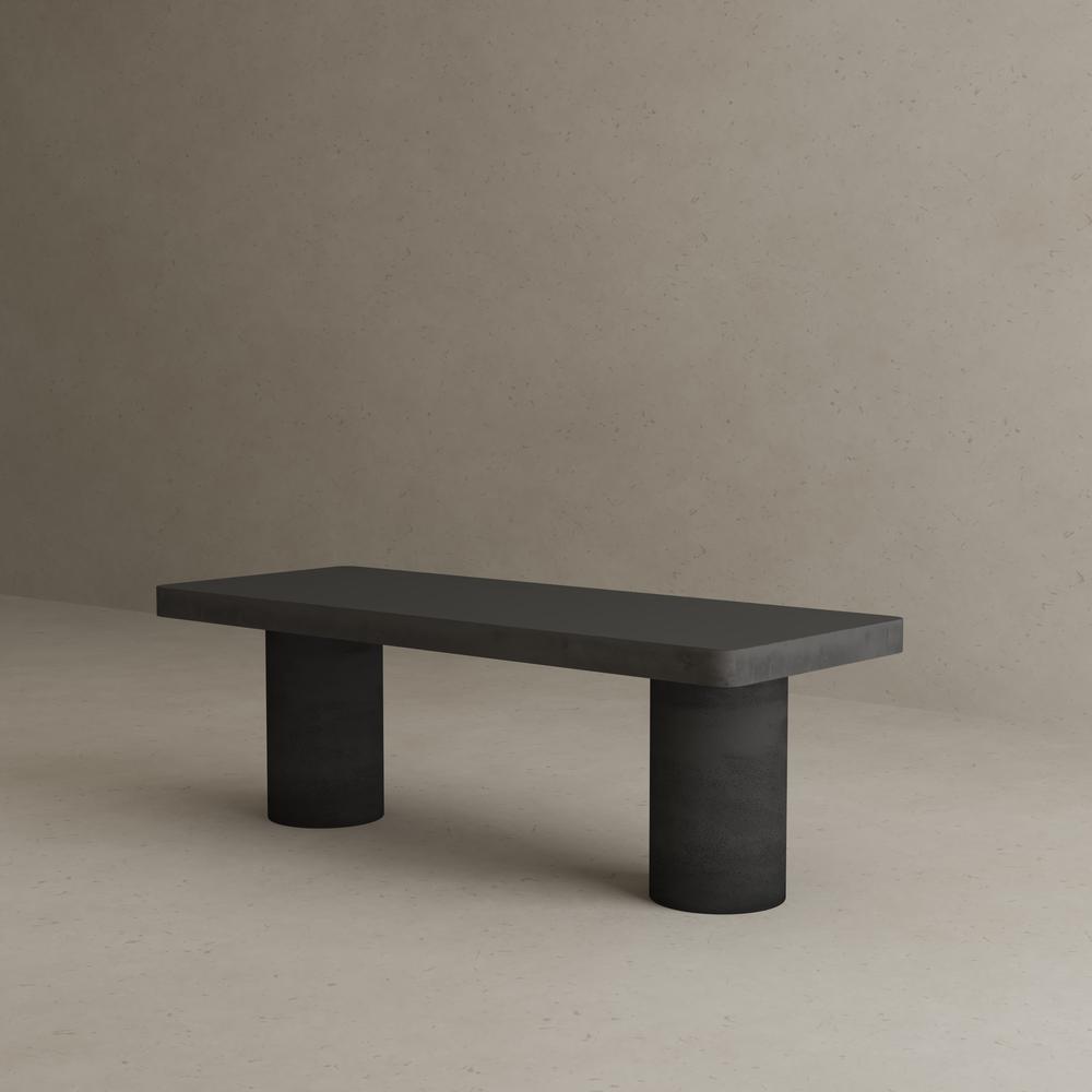 Nat Bench Large In Black Concrete. Picture 5