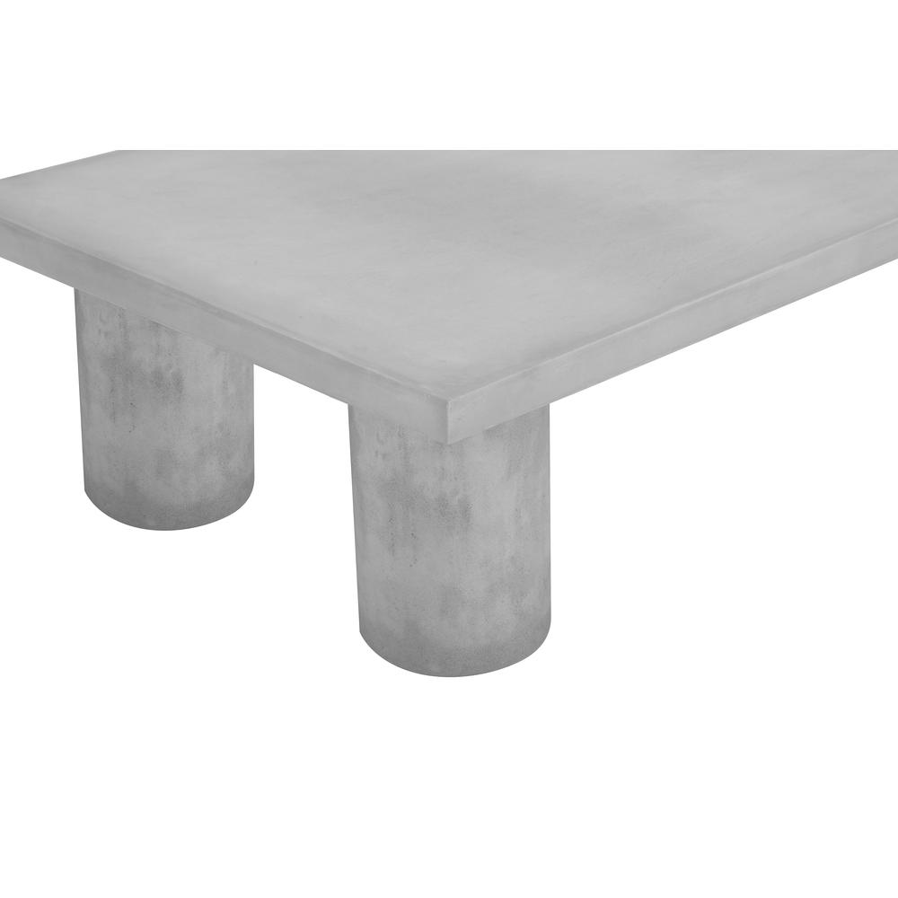 Nat Rectangle Coffee Table Large In Light Gray Concrete. Picture 5