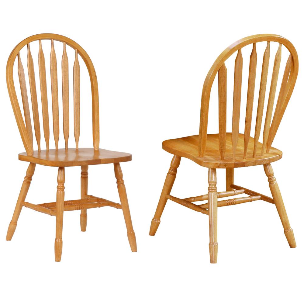 Oak Selections Arrowback Dining Side Chair. Picture 1