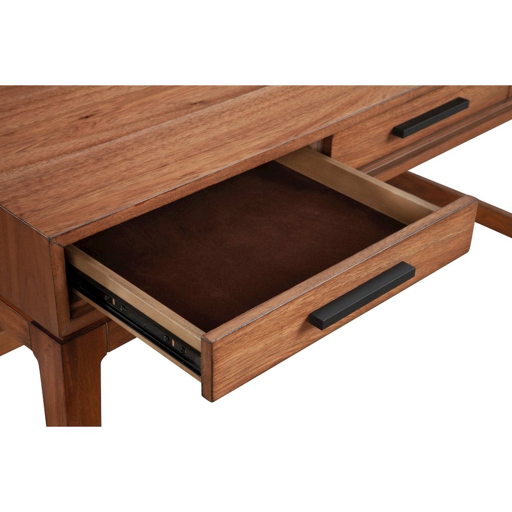 Modern Contemporary Nova Large Desk, Honey Maple. Picture 3