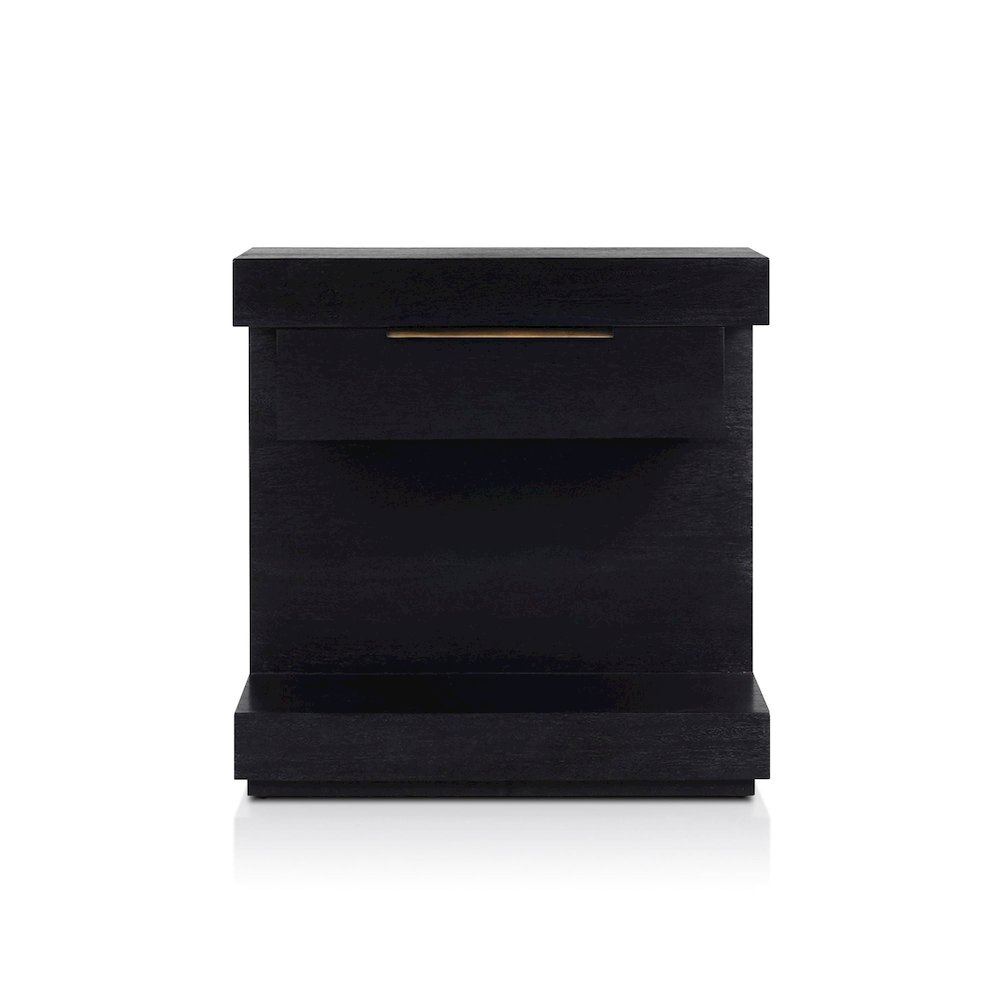 Contemporary Xavier Nightstand, Black. Picture 1