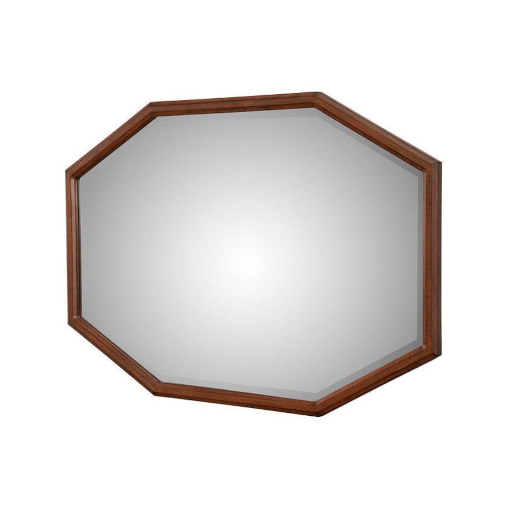 Transitional Trig Mirror, Brown. Picture 2