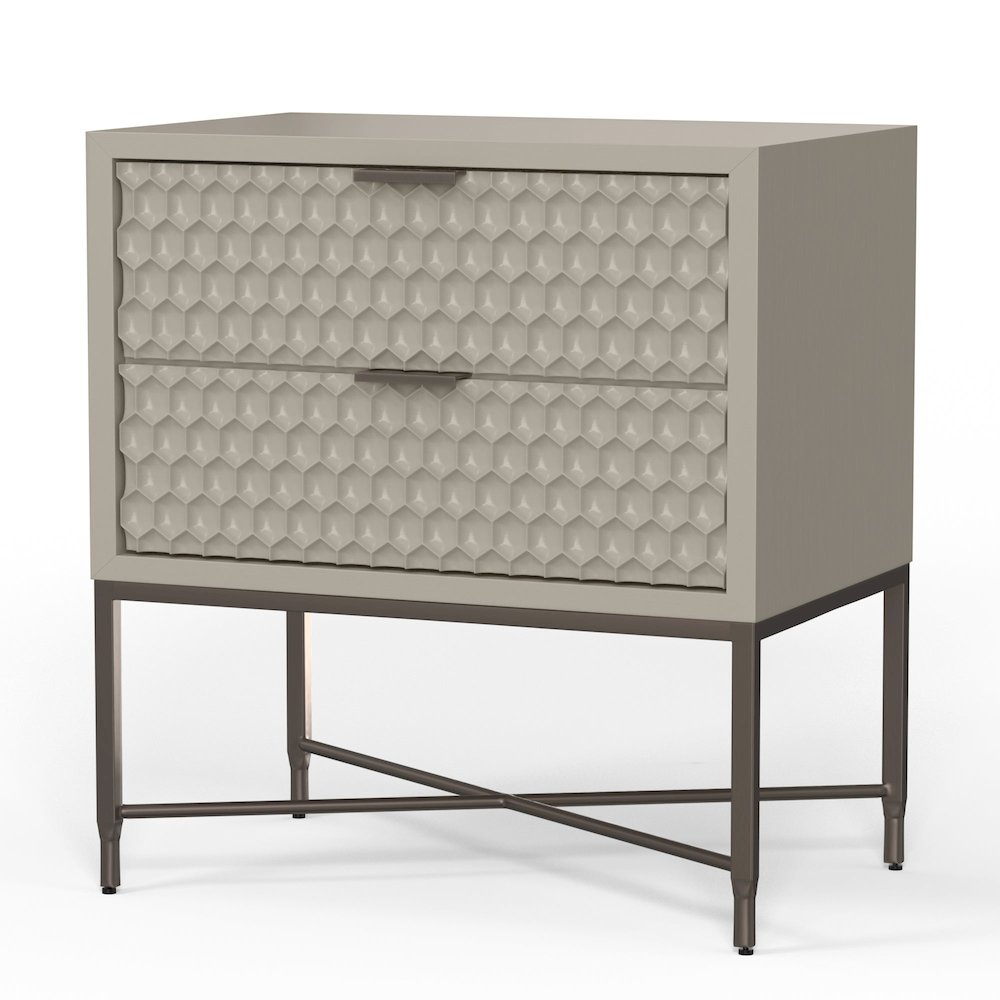 Contemporary Milo Nightstand (Cement Gray). Picture 3