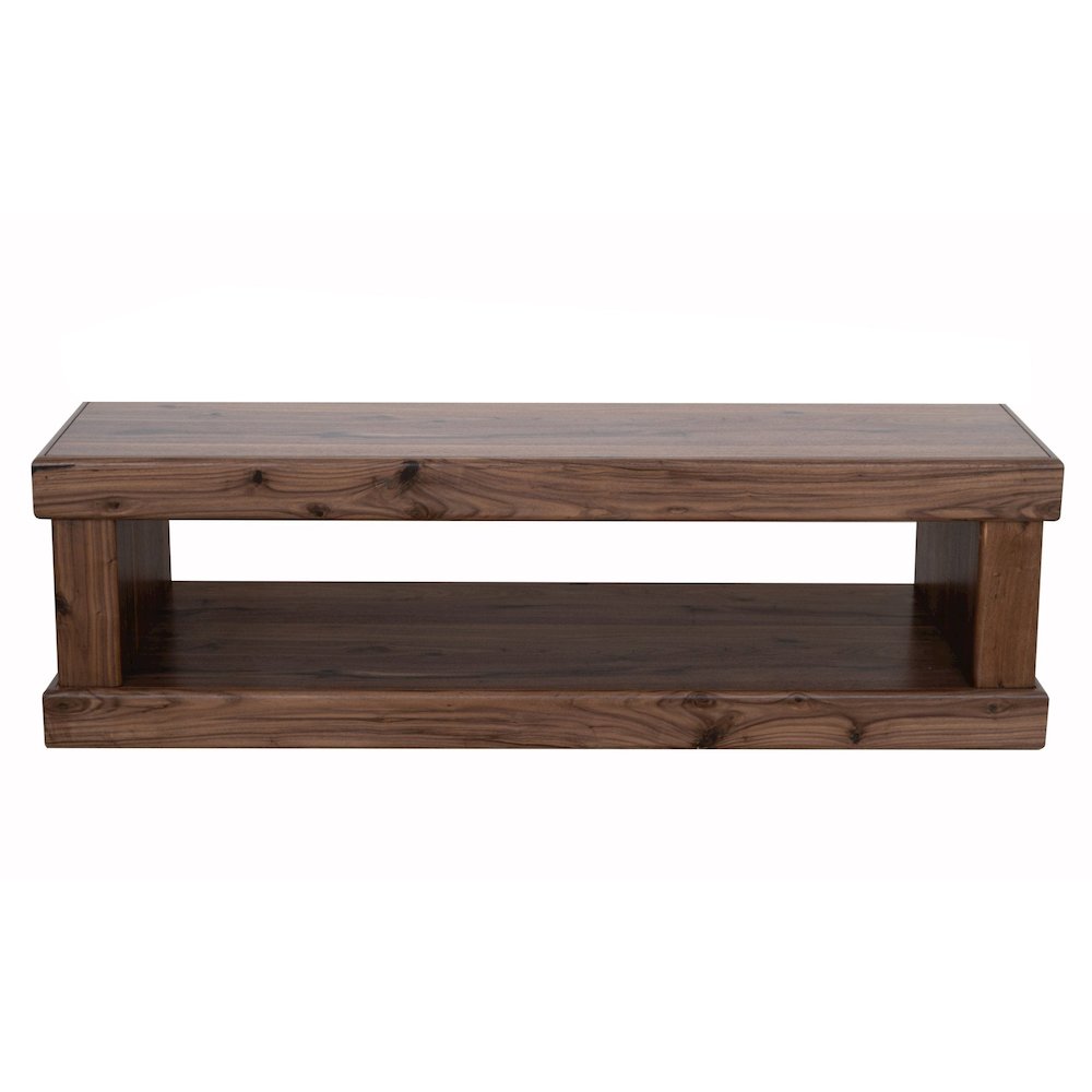 Rustic Modern Sequoia Entry Bench, Walnut. Picture 1