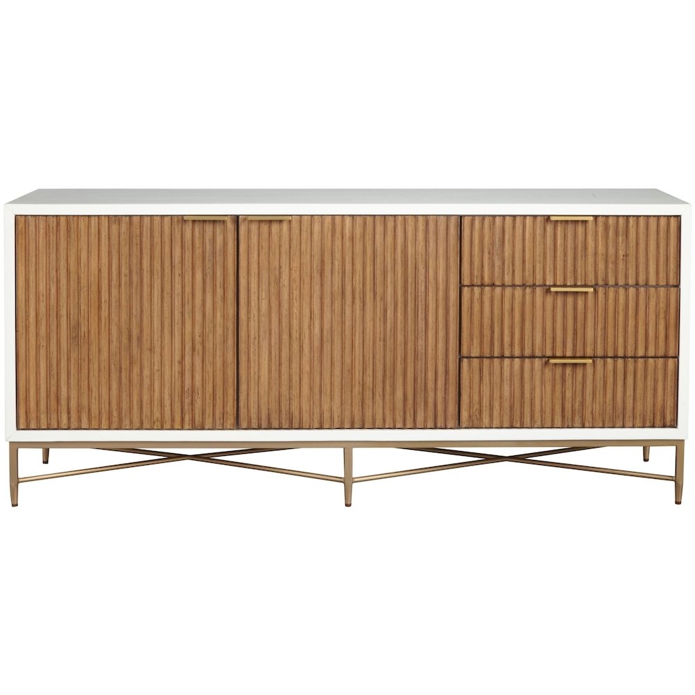Contemporary Larsen TV Console, White. Picture 4