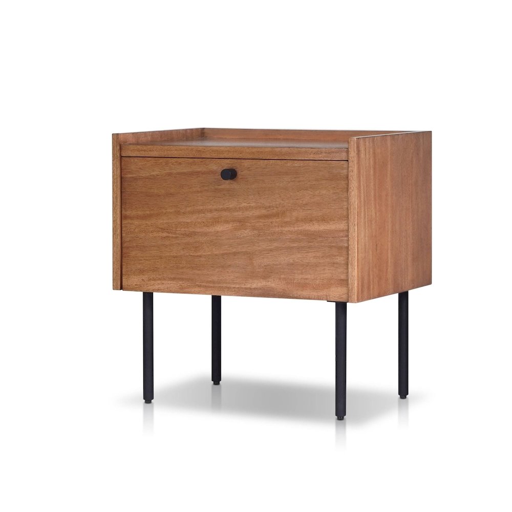 Modern Kyra Nightstand, Chestnut. Picture 3
