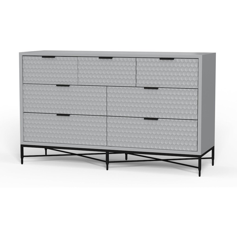 7-Drawer Dresser in Light Slate Gray. Picture 3