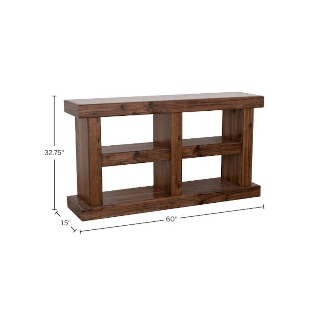 Rustic Modern Sequoia 60" Console Table, Walnut. Picture 6