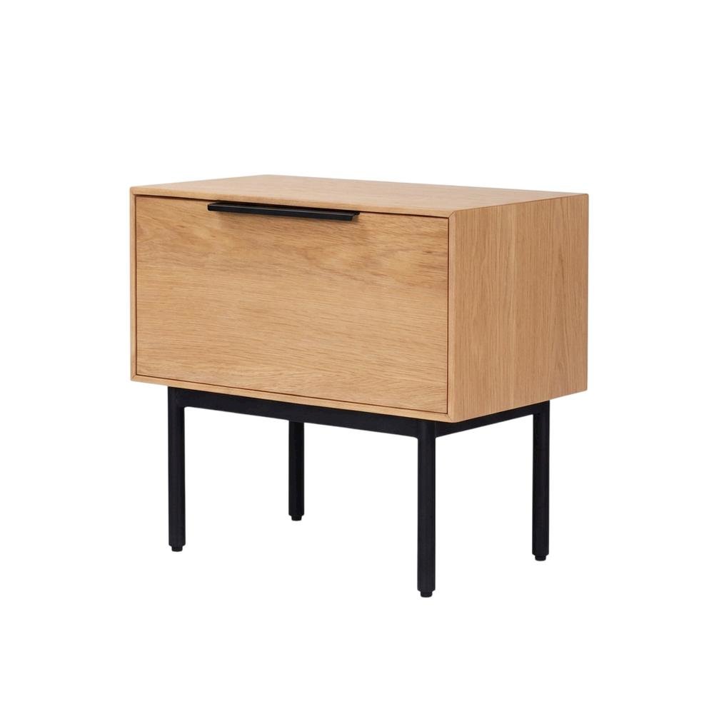 Modern Light Oak Nightstand with Natural Wood Finish. Picture 1