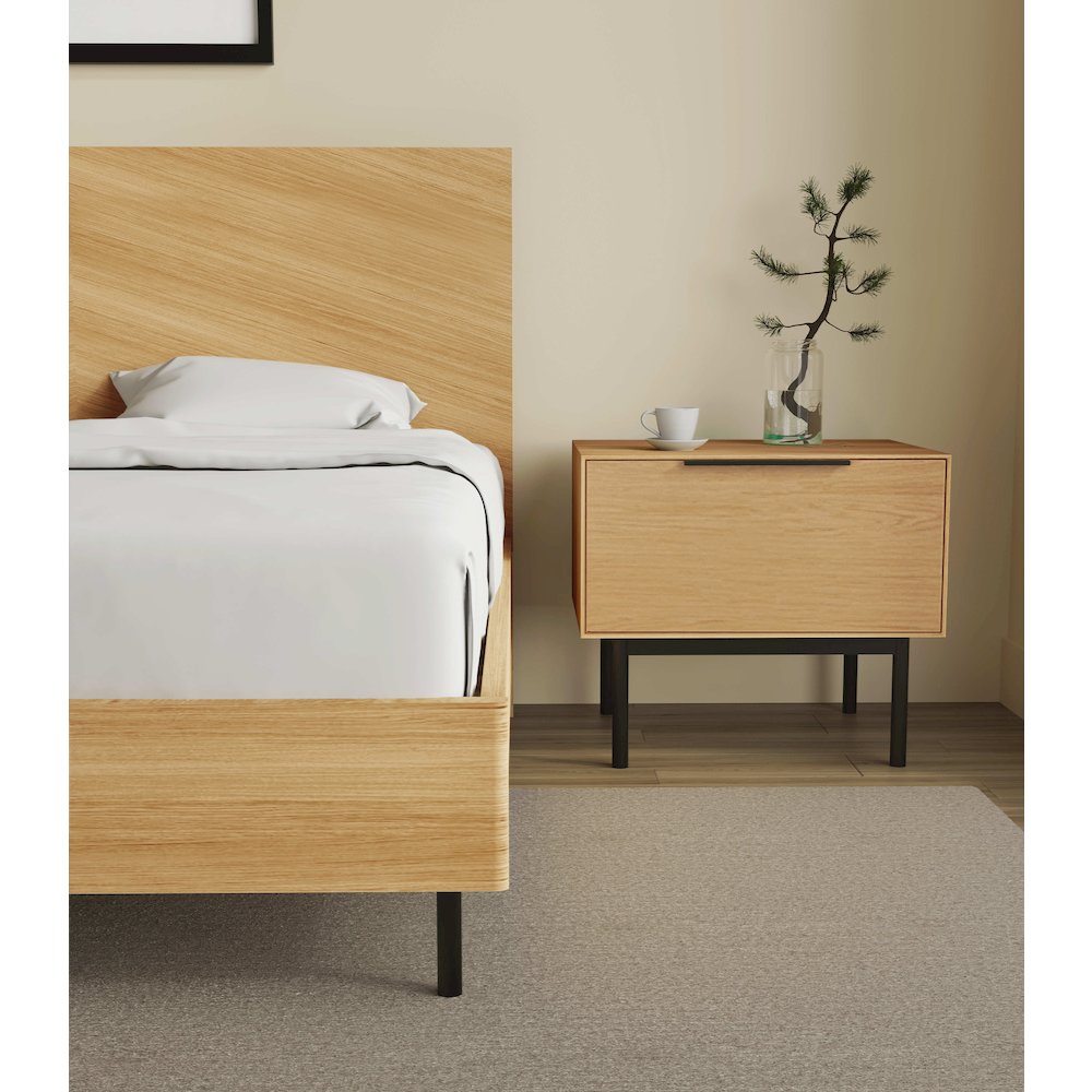 Modern Akira Nightstand, Light Oak. Picture 8