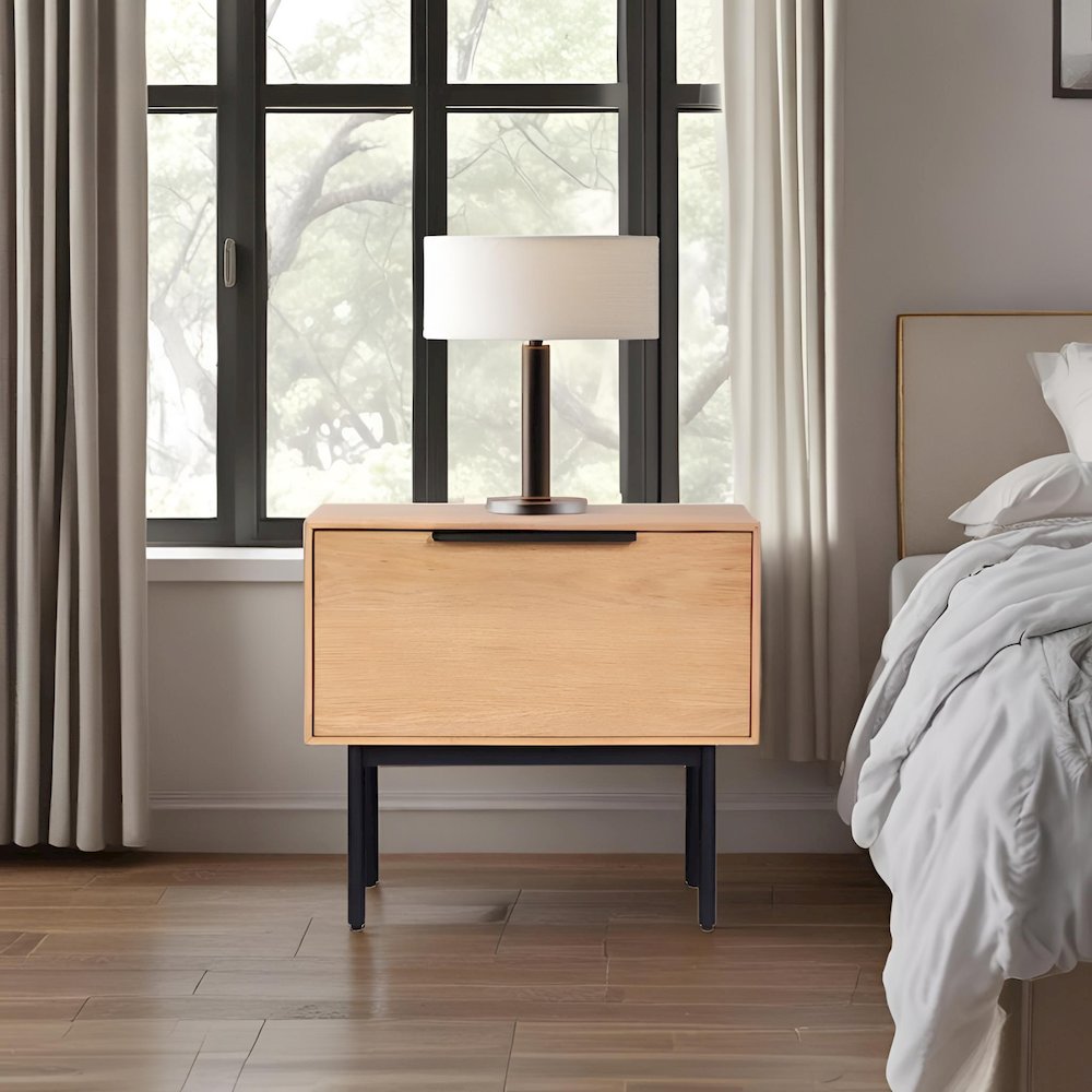 Modern Akira Nightstand, Light Oak. Picture 5