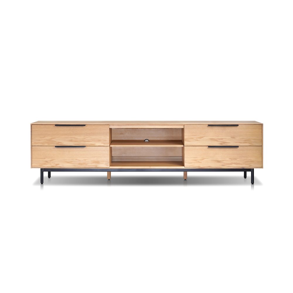Modern Akira TV Console, Light Oak. Picture 1