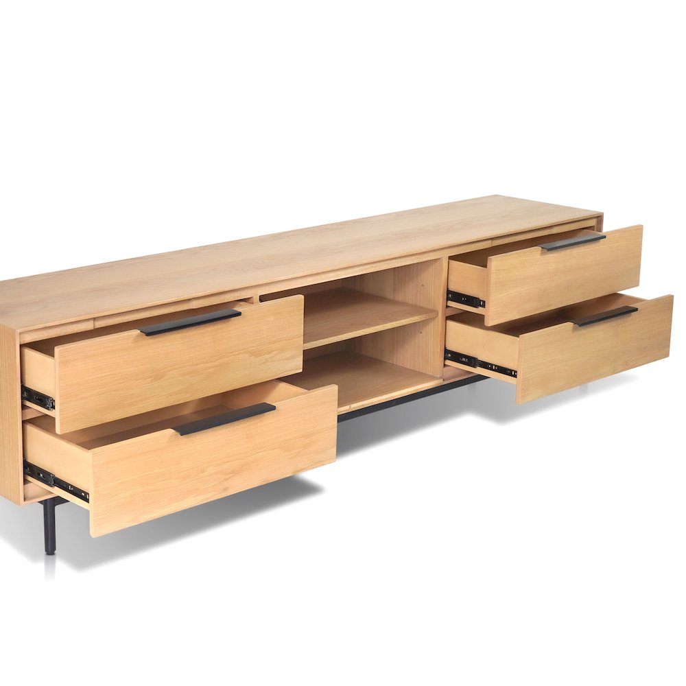 Modern Akira TV Console, Light Oak. Picture 4