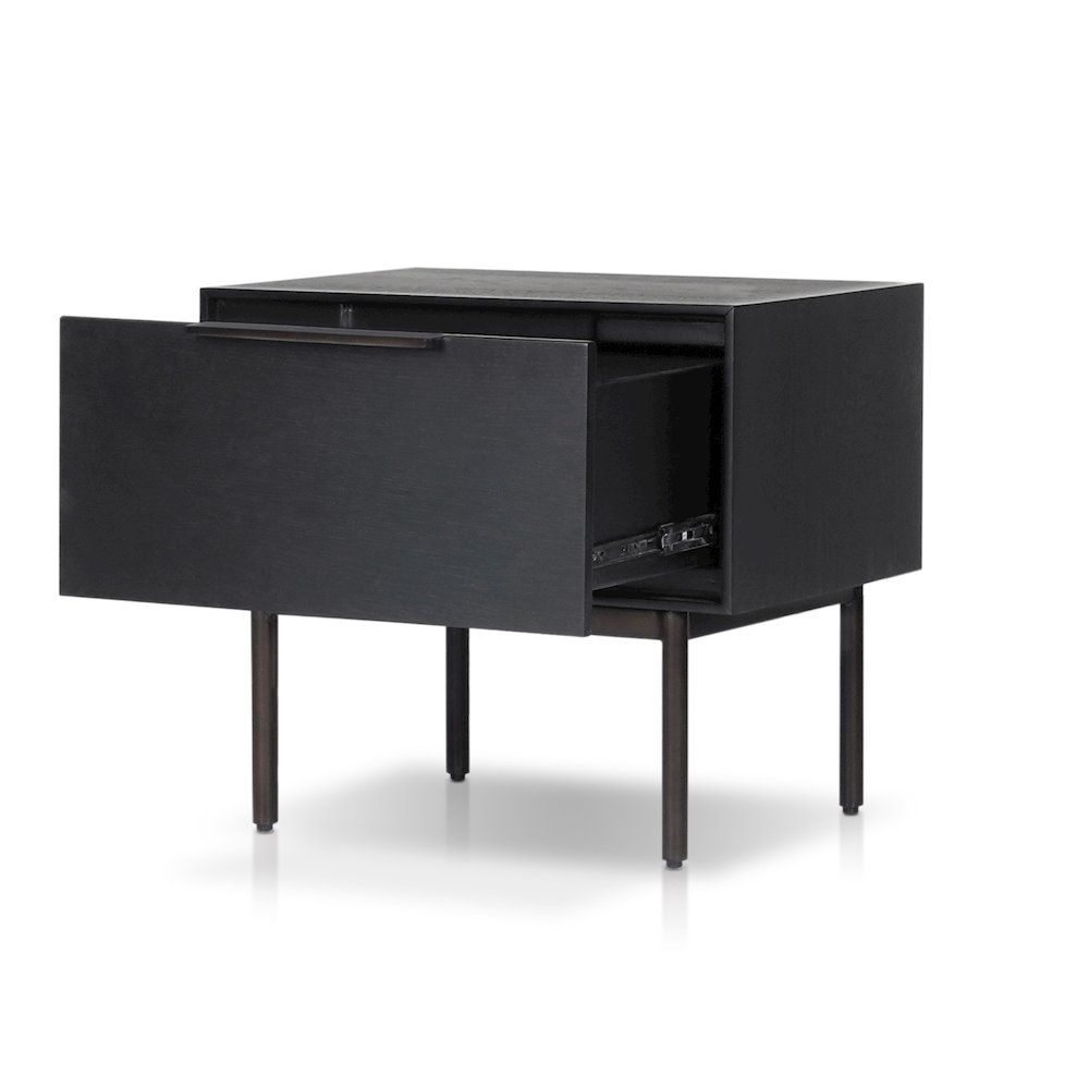 Modern Akira Nightstand, Black. Picture 3