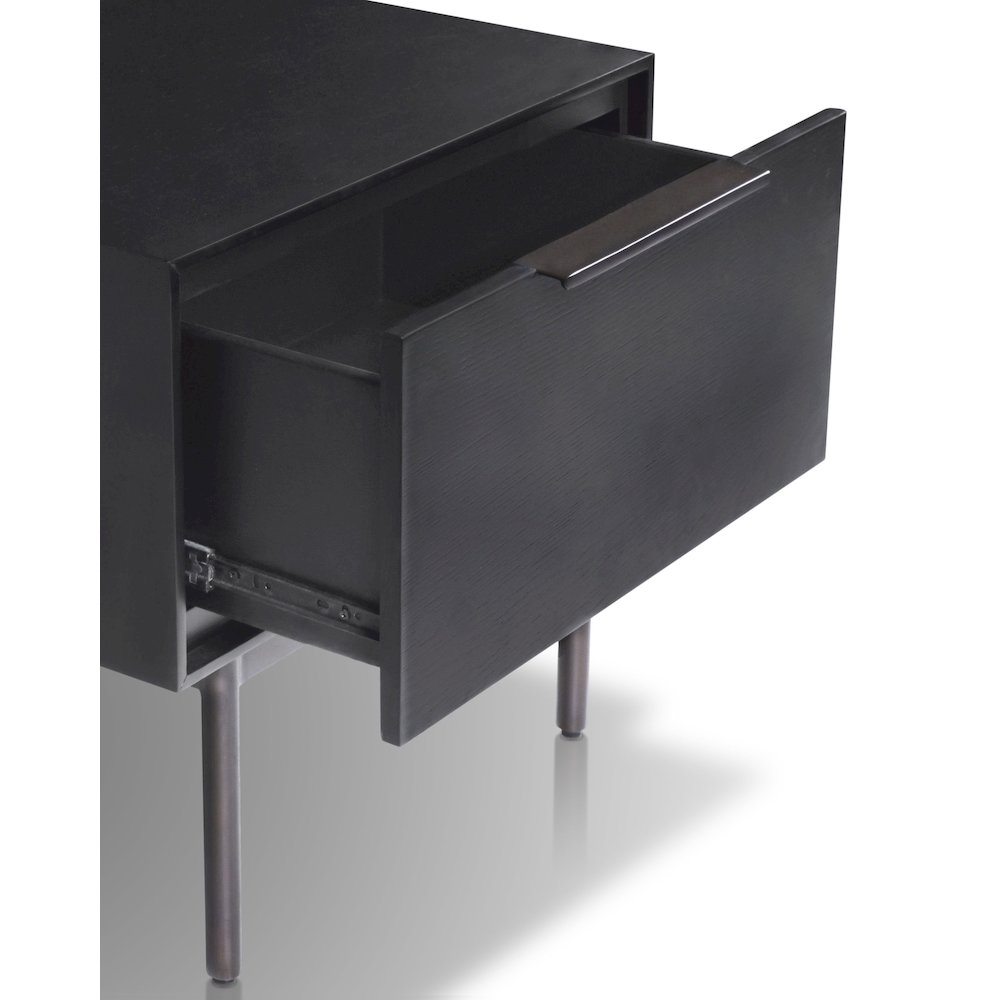 Modern Akira Nightstand, Black. Picture 4