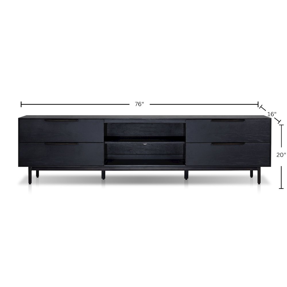 Modern Akira TV Console, Black. Picture 5