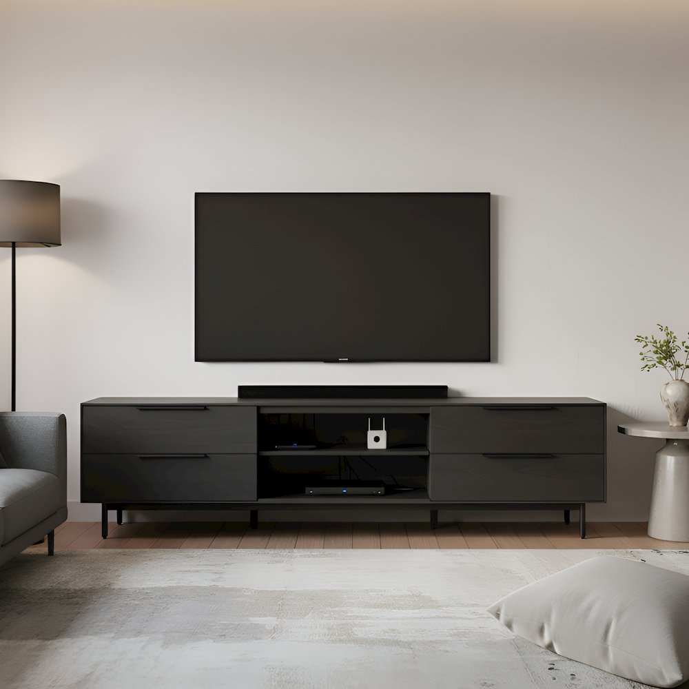 Modern Akira TV Console, Black. Picture 7