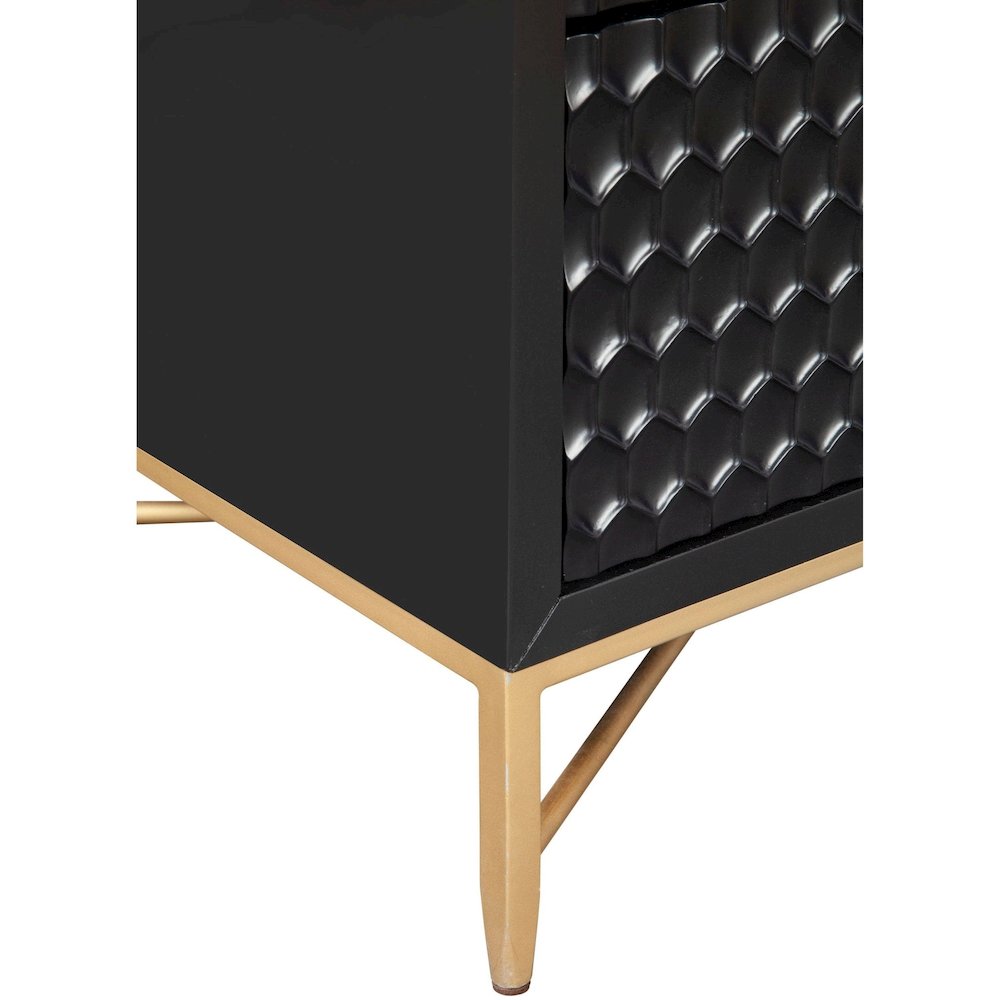 Contemporary Black Pearl Dresser, Black. Picture 4