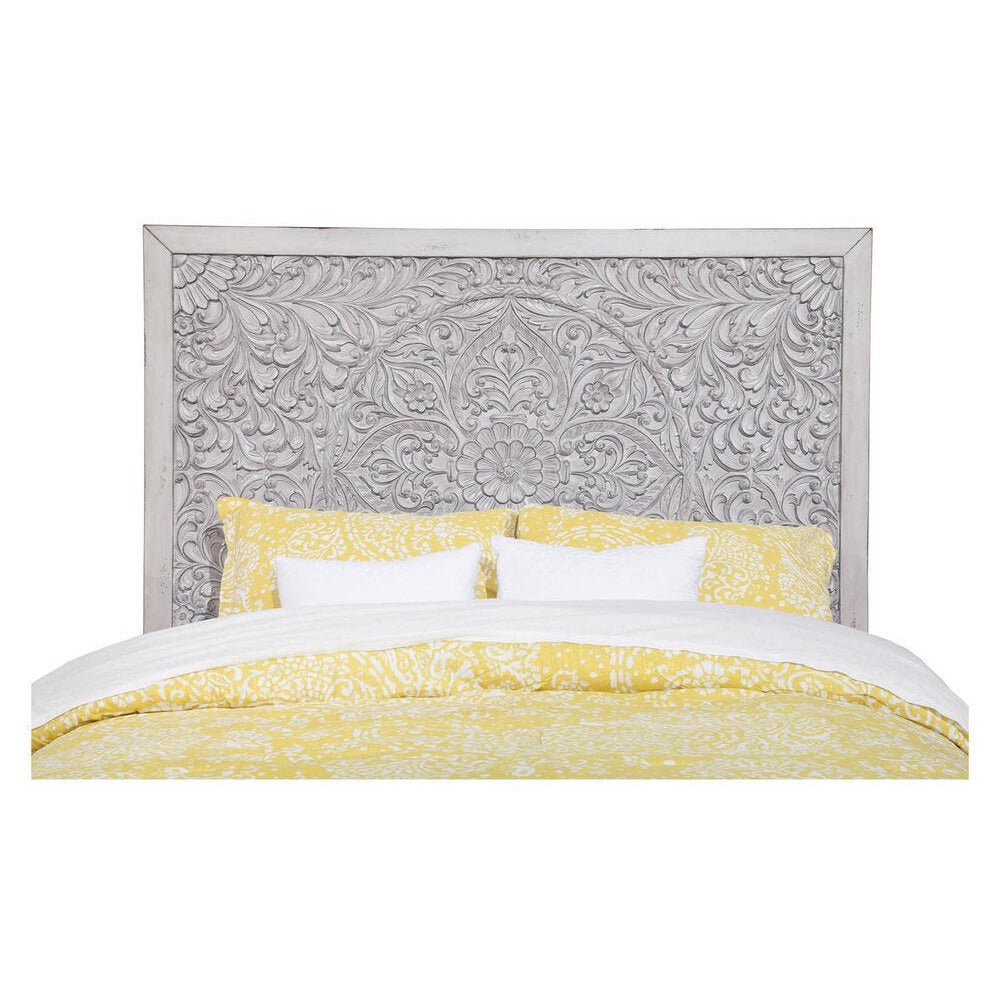 Traditional Aria Cal King / Eastern King Headboard, Gray. Picture 2